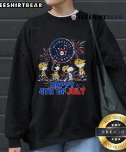 Top Peanuts Milwaukee Brewers Snoopy Charlie Brown 4th of July baseball sweatshirt featuring festive design and vibrant colors.