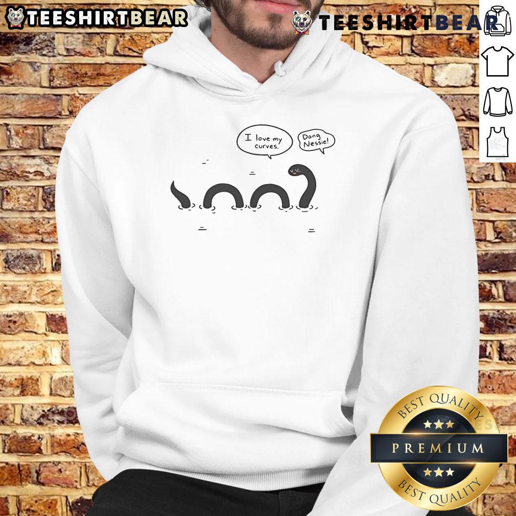 Top Sarah Andersen I Love My Curves Dang Nessie Hoodie featuring a stylish design for plus-size fashion lovers.