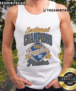 Greensburg Pirates 2025 tank top celebrating Top Sectional Champions, featuring vibrant team colors and bold graphics.