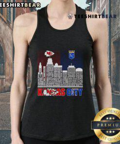 Kansas City Chiefs and Royals tank top featuring a vibrant skyline design, perfect for sports fans.