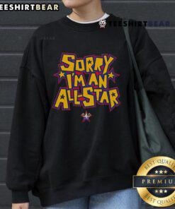 Top Sorry I'm An All-Star 2025 NBA Sweatshirt in vibrant colors, perfect for basketball fans and streetwear lovers.