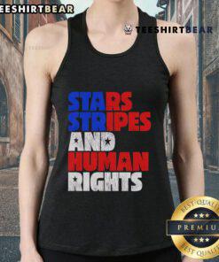 Alt Text: Top Starts Stripes Human Rights 4th of July Tank Top featuring a patriotic design for Independence Day celebrations.