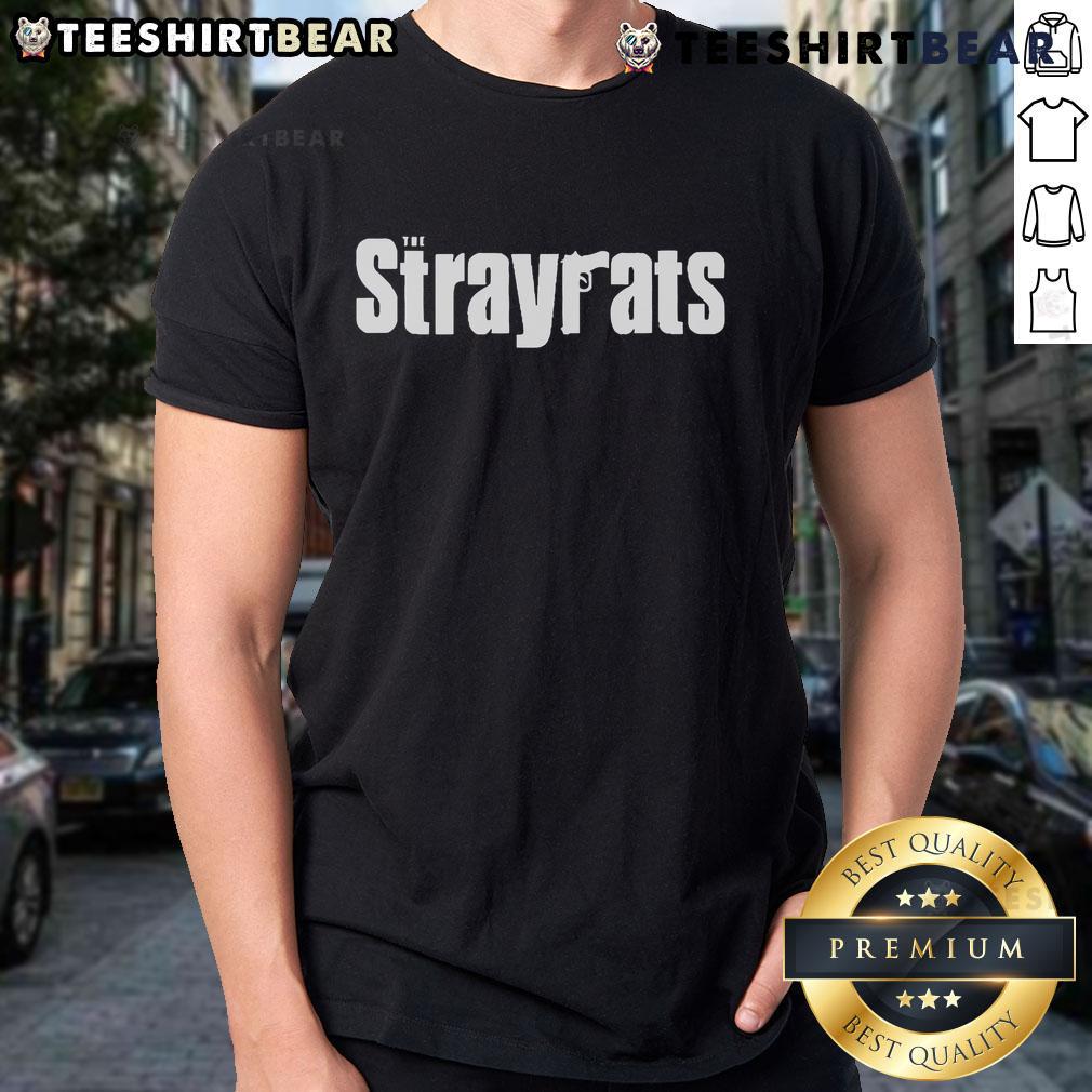 Alt Text: Top The Stray Rats Mobster T-Shirt featuring unique graphic design and vibrant colors, perfect for streetwear enthusiasts.