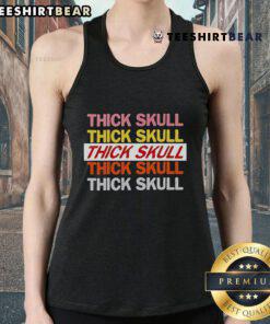 Stylish Top Thick Skull Raglan Tank Top featuring a bold skull graphic, perfect for casual summer outfits.
