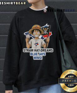 Top Toronto Blue Jays Monkey D. Luffy Straw Hat Dreams Wins Sweatshirt featuring vibrant colors and unique design.