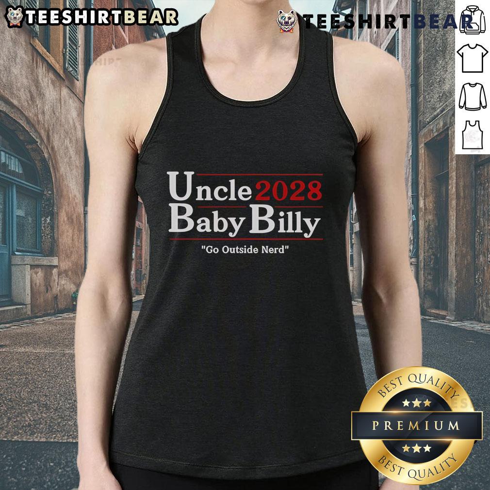 Top Uncle Baby Billy 28 Go Outside Nerd Tank Top featuring a playful design perfect for casual summer outings.