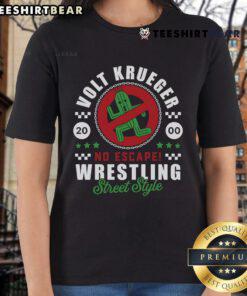 Top Volt Krueger No Escape Wrestling Street Style 2000 Ladies Tee featuring a bold graphic design and comfortable fit.