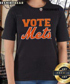 Top Vote Mets 2025 Ladies Tee featuring vibrant team colors and stylish design for female fans.