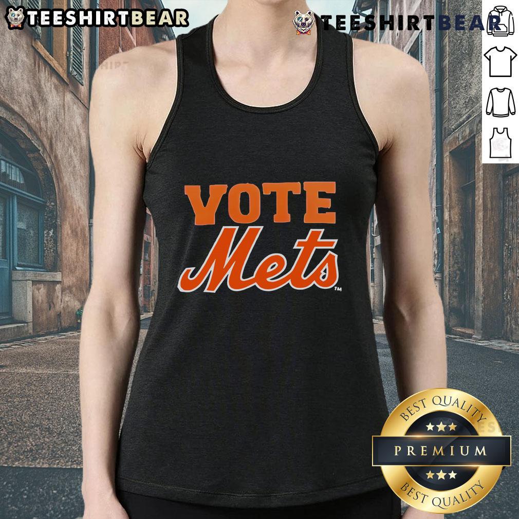 Stylish Top Vote Mets 2025 tank top featuring bold graphics, perfect for fans to show support at games and events.