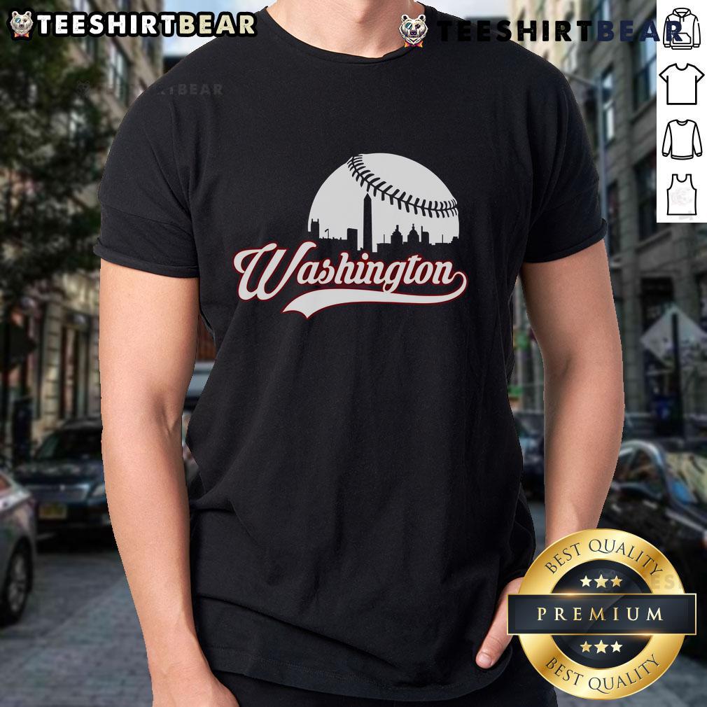 Stylish Top Washington Cityscape Skyline T-Shirt featuring iconic landmarks and vibrant city skyline design.