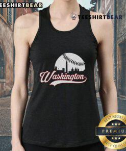 Stylish tank top featuring the vibrant skyline of Washington D.C., perfect for cityscape lovers and fashion enthusiasts.