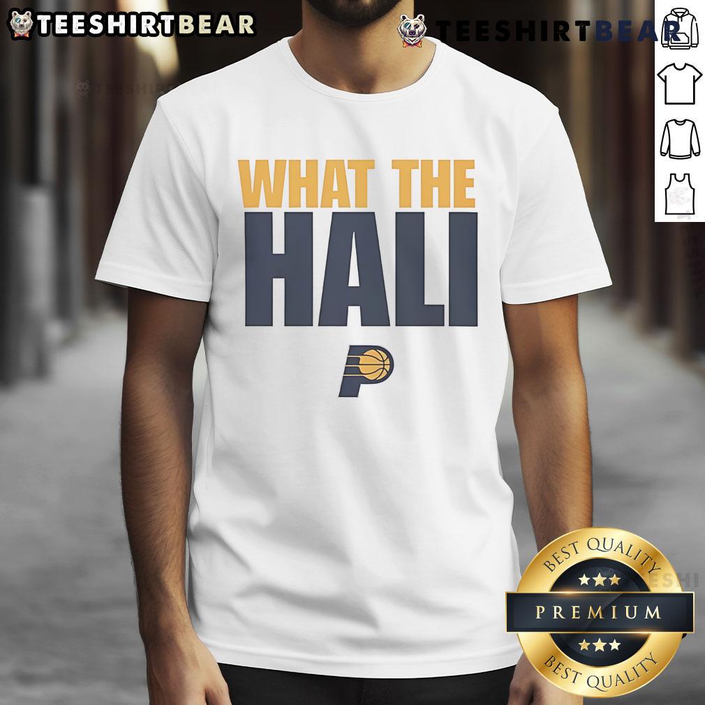Top What The Hali Indiana Pacers T-Shirt featuring vibrant graphics and team colors, perfect for fans and casual wear.