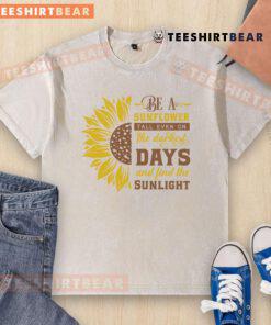 Awesome Be A Sunflower t-shirt design featuring a bright sunflower on a dark background, symbolizing hope and positivity.