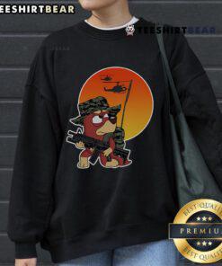 Awesome Bluey Bingo Rusty Military Sweatshirt featuring vibrant colors and playful design, perfect for fans of the show.