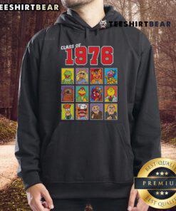 Awesome Class of 1976 Muppets hoodie featuring colorful designs of beloved characters for nostalgic fans.