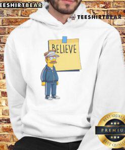 Awesome Coach Ned Flanders Believe The Simpsons hoodie featuring vibrant colors and iconic character design.