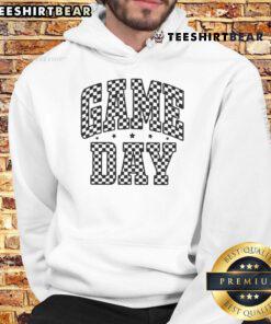 Awesome Game Day Checker Pattern Text Hoodie featuring a stylish design perfect for sports fans and casual wear.