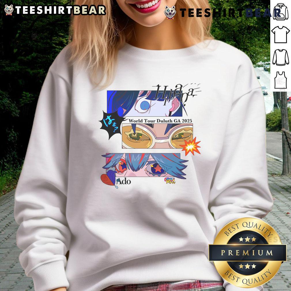 Awesome Hibana World Tour Duluth GA 2025 sweatshirt featuring vibrant design and comfortable fit for fans.