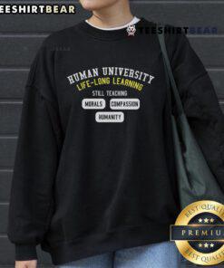 Awesome Human University Life Long Learning Sweatshirt in vibrant colors, perfect for students and lifelong learners.