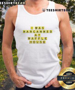 Awesome I Was Narcanned at Waffle Home tank top design featuring vibrant colors and playful text for casual wear.
