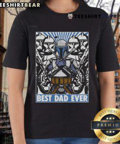 Awesome Jango Fett Best Dad Ever Boba Fett Star Wars Ladies Tee featuring vibrant graphics and stylish design.