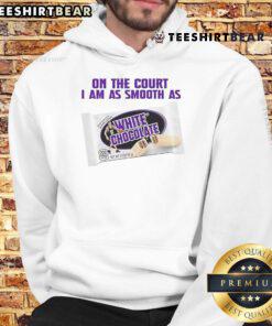 Jason Williams wearing 'I Am As Smooth As White Chocolate' hoodie during a game, showcasing his iconic style (1998-2001).