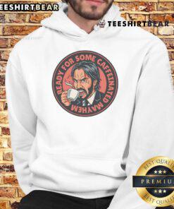 Awesome John Wick Caffeinated Mayhem Hoodie featuring bold graphics and a stylish design for fans of the action movie.
