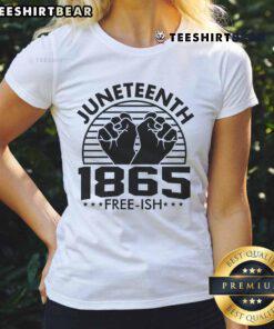 Awesome Juneteenth 1965 Free-ish Ladies Tee featuring vibrant design celebrating freedom and heritage.