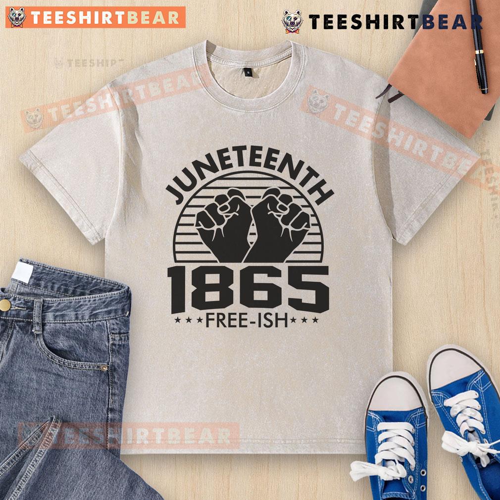 Awesome Juneteenth 1965 Free-ish Washed T-Shirt featuring a vibrant design celebrating Juneteenth heritage.