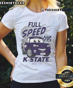 Awesome K-State Wildcats Vive La Fete Full Speed Ladies Tee showcasing vibrant team colors and stylish design.