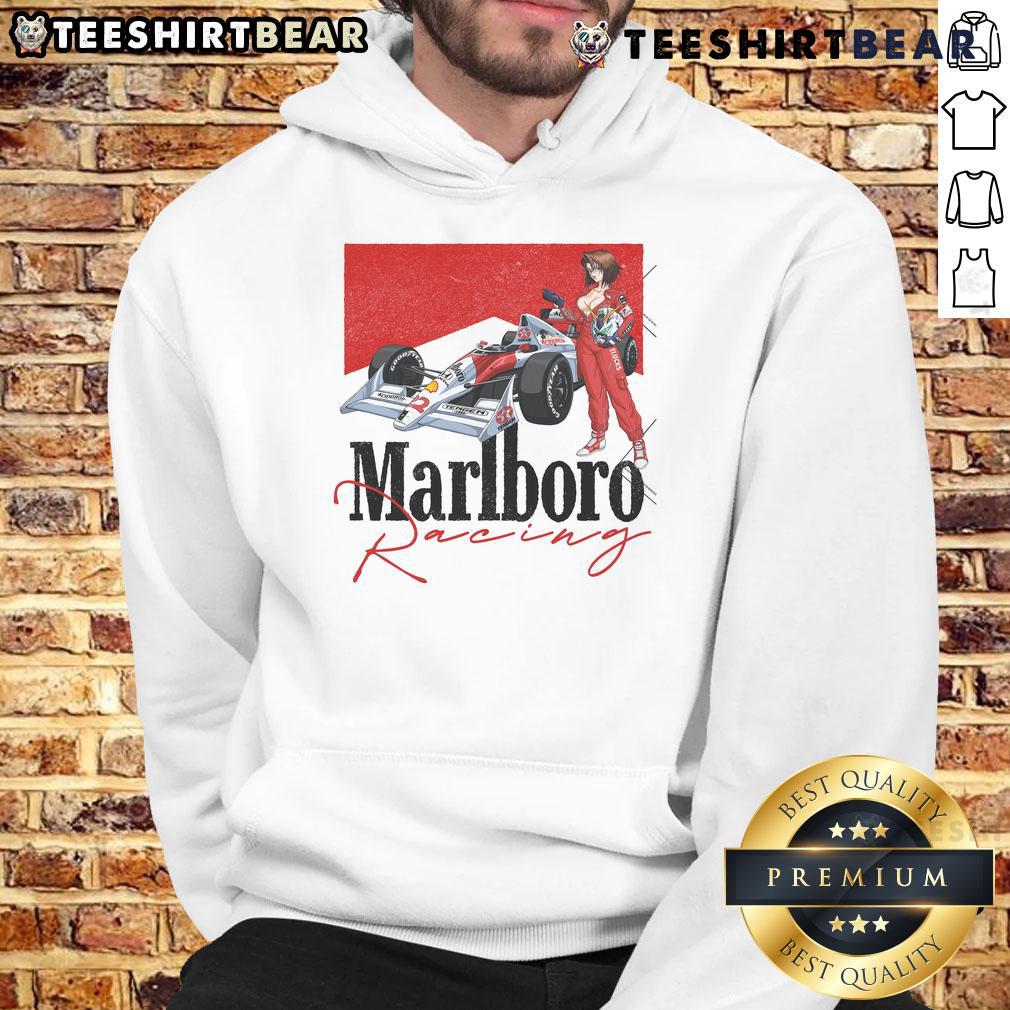 Awesome Marlboro Racing F1 MRLB 02 Racing Anime Hoodie featuring vibrant graphics and a stylish design for motorsport fans.
