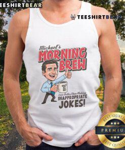 Awesome Michaels Morning Brew Tank Top featuring a trendy design for coffee lovers, perfect for casual wear.