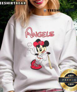 Awesome Mickey Los Angeles Angels baseball sweatshirt featuring vibrant colors and a stylish design for fans.