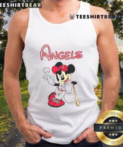 Awesome Mickey Los Angeles Angels baseball tank top featuring a vibrant design, perfect for fans and summer wear.
