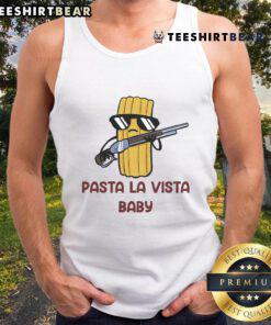 Awesome Pasta La Vista Baby Tank Top featuring a fun pasta graphic and vibrant colors, perfect for casual summer wear.
