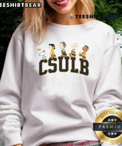 Alt Text: Awesome Snoopy & Peanuts Friends sweatshirt for CSULB Long Beach State fans, featuring vibrant graphics and cozy design.
