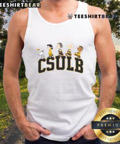 Awesome Snoopy and Peanuts Friends tank top featuring CSULB Long Beach State design, perfect for fans and casual wear.