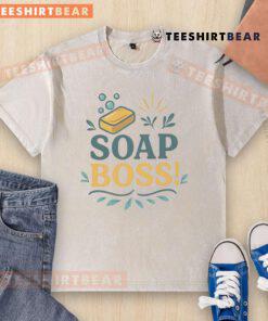 Awesome Soap Boss Washed T-Shirt in soft fabric, featuring a trendy design perfect for casual wear or gifts.