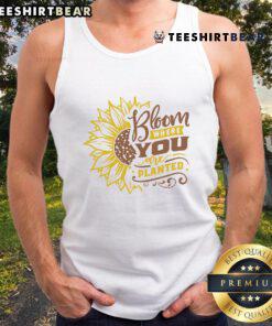 Awesome sunflower bloom tank top featuring vibrant sunflowers, perfect for summer style and showcasing positivity.
