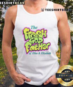 Alt Text: Awesome The Fresh Godfather of Elias and Elizabeth tank top featuring vibrant graphics and stylish design.