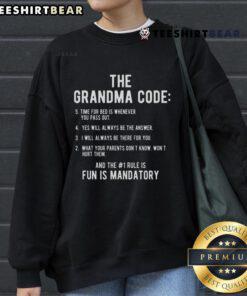 Awesome Grandma Code sweatshirt featuring fun graphics, perfect for cozy wear and showing off grandma pride.