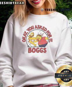 Awesome The Simpsons Wade Boggs You Asked For It Sweatshirt featuring iconic cartoon graphics and vibrant colors.