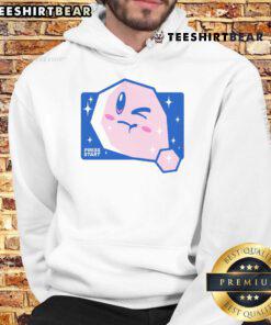 Alt Text: Cute 64 Press Start Nintendo Kirby Hoodie featuring vibrant colors and playful design, perfect for gaming fans.