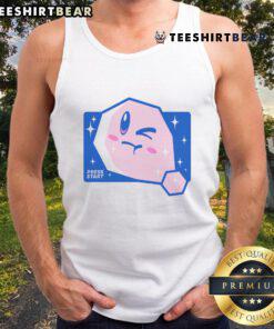 Cute 64 Press Start Nintendo Kirby Tank Top featuring a vibrant design of Kirby, perfect for gamers and fans.