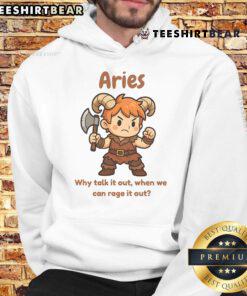Alt Text: Cute Aries The Barbarian hoodie featuring a playful design, perfect for expressing your fierce personality and style.