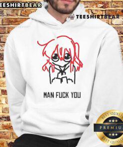 Alt Text: Cute Bocchi Man F*ck You Hoodie featuring vibrant graphics and a cozy design, perfect for anime fans.