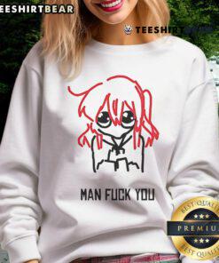 Adorable Bocchi Man Fck You sweatshirt featuring a playful design, perfect for fans of trendy anime-inspired fashion.