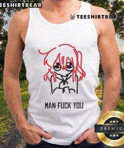 Cute Bocchi Man Fck You tank top featuring a playful design perfect for casual wear and anime fans.