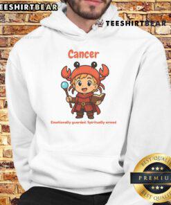 Cute Cancer the Wizard hoodie, featuring an emotionally guarded design and spiritual elements for cozy style.