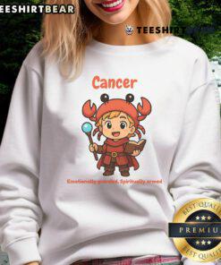 Alt Text: Cute Cancer The Wizard sweatshirt featuring an emotionally guarded design, perfect for spiritually armed individuals.